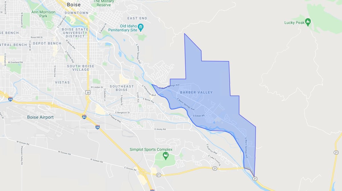Barber Valley Boise ID Neighborhood Map