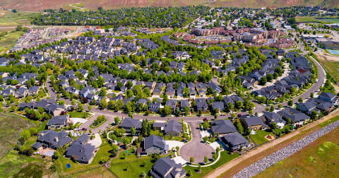 Aerial view of Barber Valley Boise ID