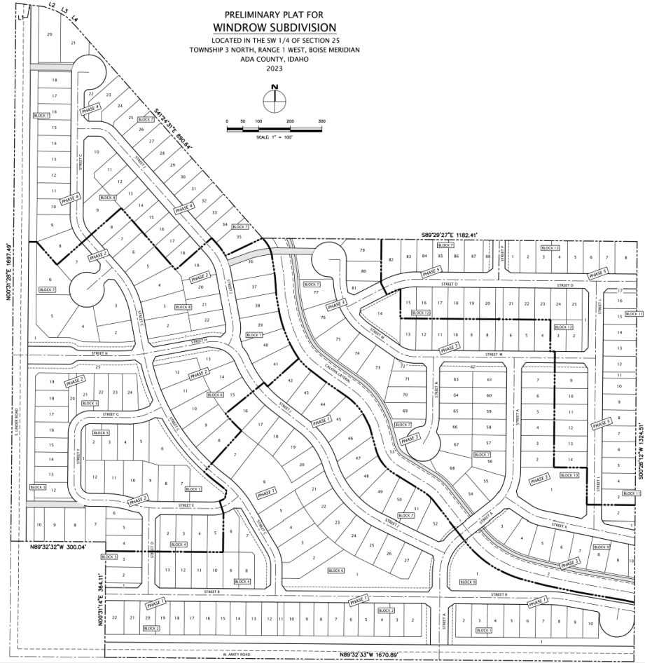 Windrow Subdivision Meridian Idaho plat map